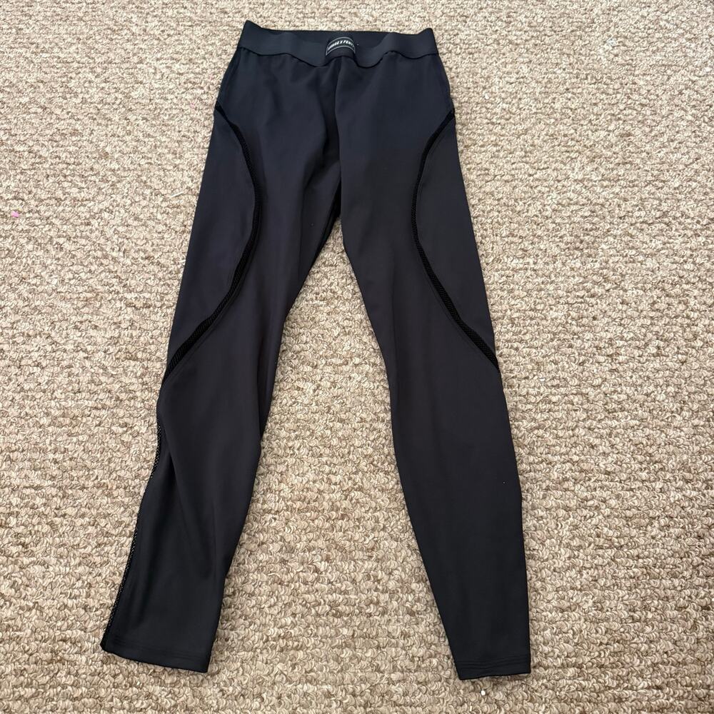 Savage X Fenty | Flow High Waist Mesh Trimmed Leggings in Black Activewear Gym - Picture 3 of 9